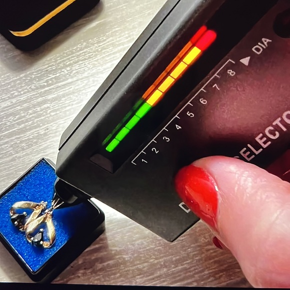 Genuine Sapphire and Diamond 14K Gold Earrings - Picture 7 of 8